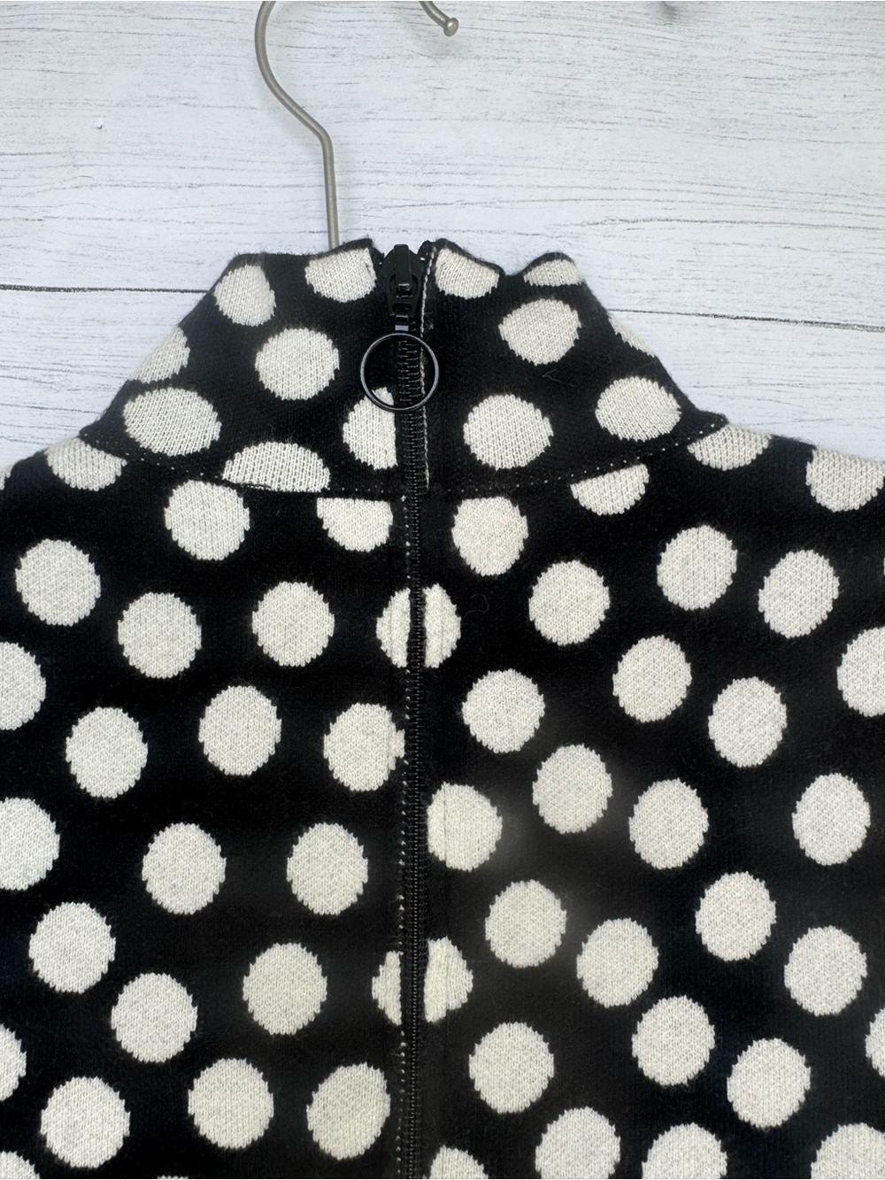 Anthropologie NWT Black White Polka Dot Knit Mini Dress XS $148 Quiet Lux 1960’s - Picture 7 of 11